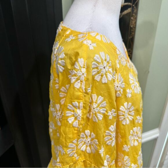 John Mark Yellow Embroidered Cotton Tunic Top – Size 1X (NWT) - Picture 5 of 13